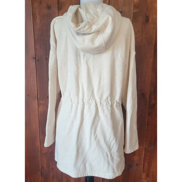 Varley Women S Victoria Hoodie Oatmeal Gold Zip Drawstring Waist Comfy VAR00990 - Picture 9 of 13